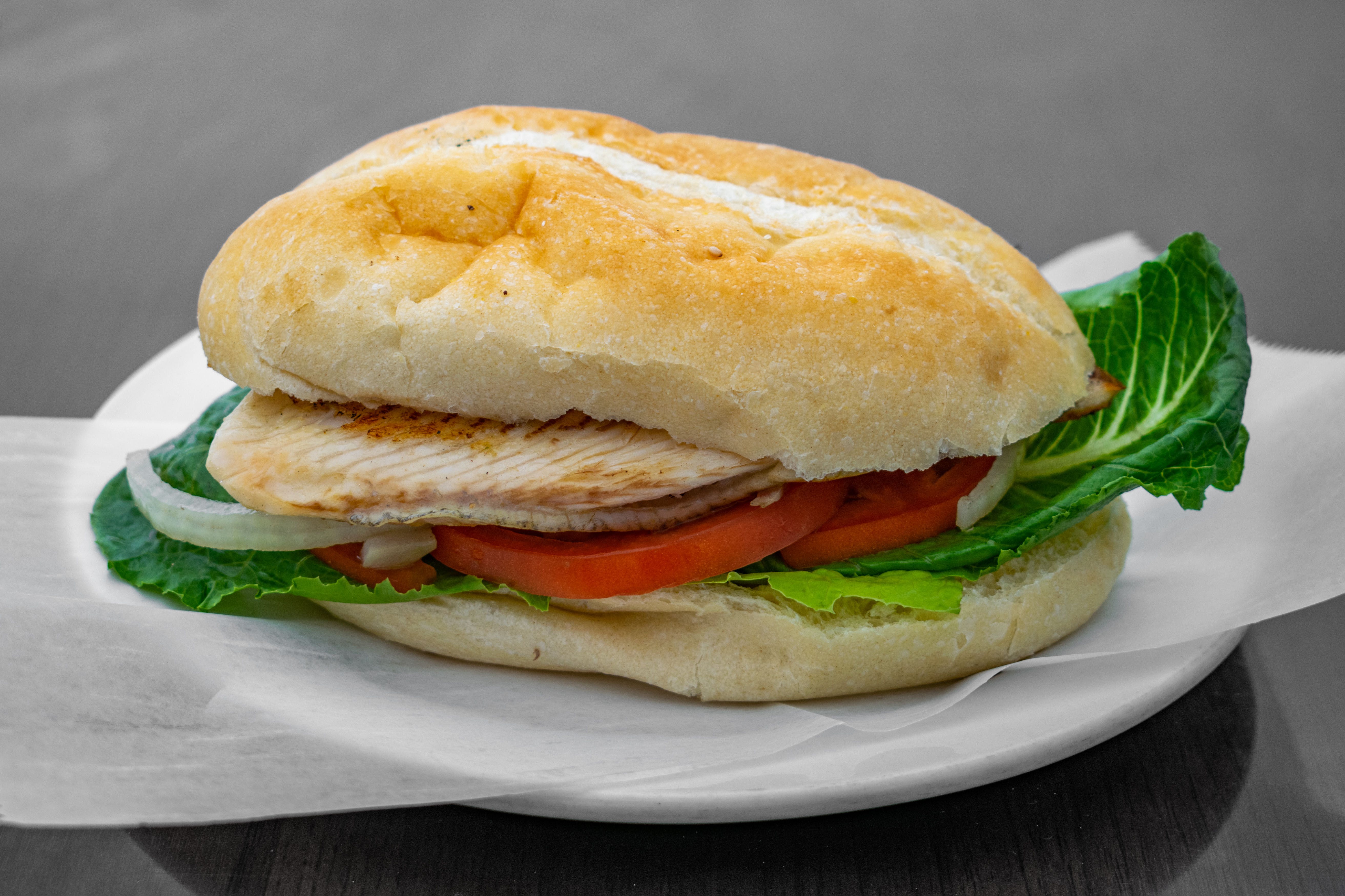 Order Fish Fillet Sandwich - Hot Sandwiches food online from Mega Pizza and Lunchonette store, Newark on bringmethat.com