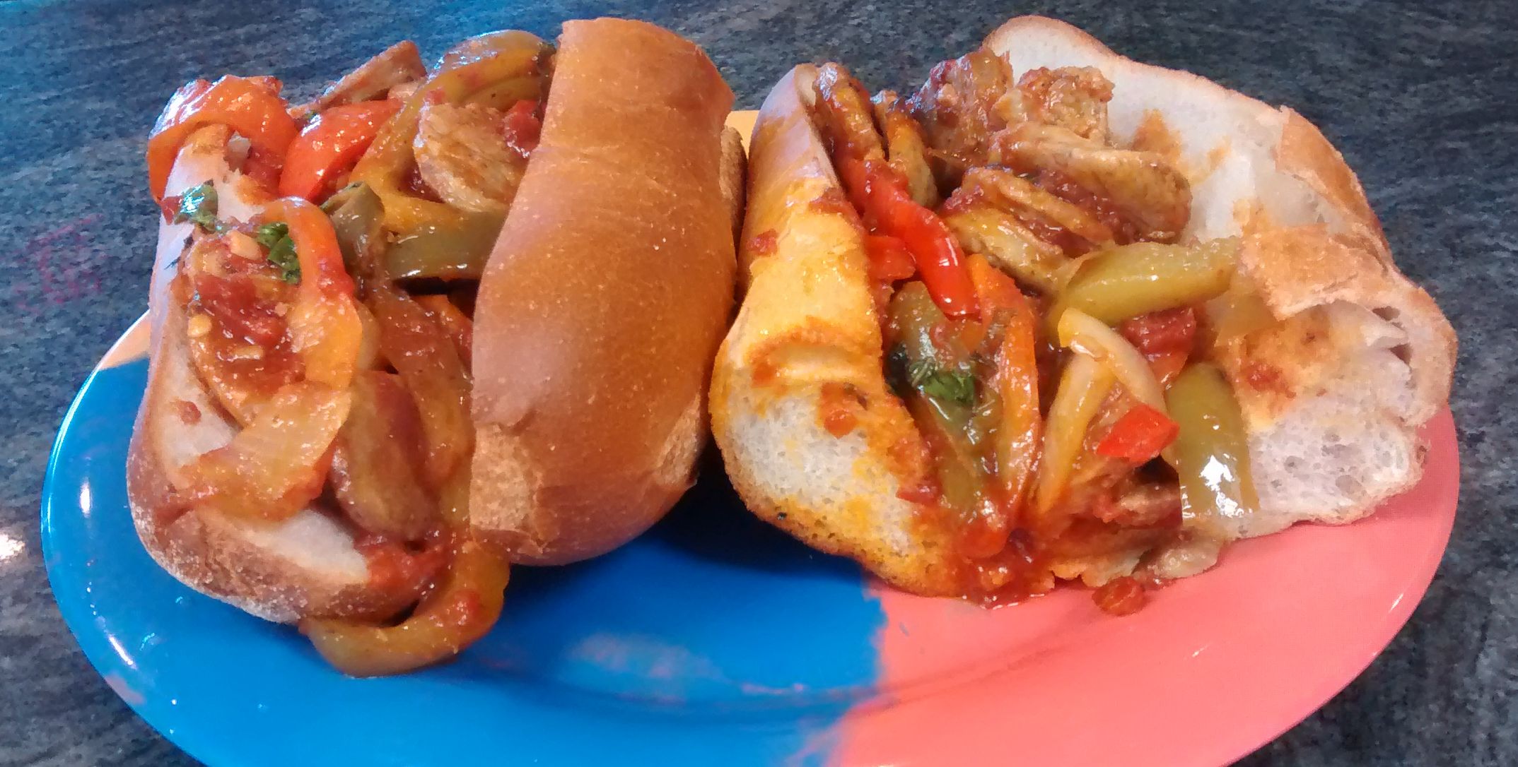 Order Sausage and Peppers Wedge food online from Silvio Restaurant & Pizzeria store, Thornwood on bringmethat.com