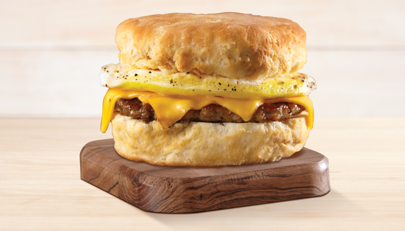 Order Biscuit - Sausage, Egg  & Cheese (565cal) food online from QuickChek store, Lake Katrine on bringmethat.com