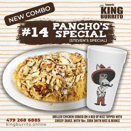 Order #14 Panchos's Special (Steven's Special) food online from BM Tacos Burritos & More TULSA SHERIDAN store, Tulsa on bringmethat.com