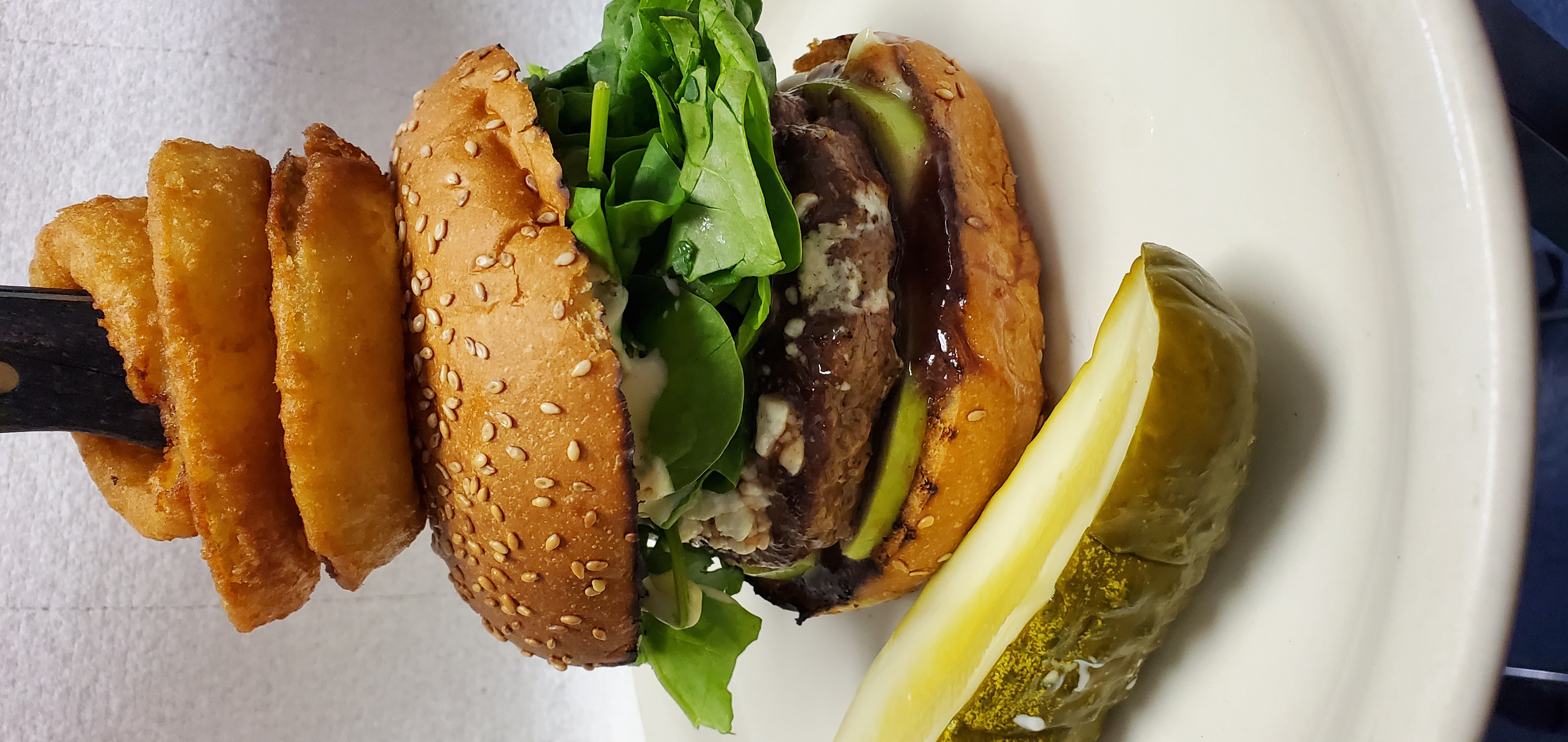 Order Lamb Brie Burger food online from The Bee Hive Market and Deli store, Whittier on bringmethat.com