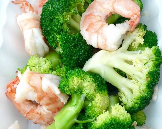 Order Steamed Shrimp & Broccoli 蒸芥兰蝦 food online from Bamboo Garden store, Savannah on bringmethat.com