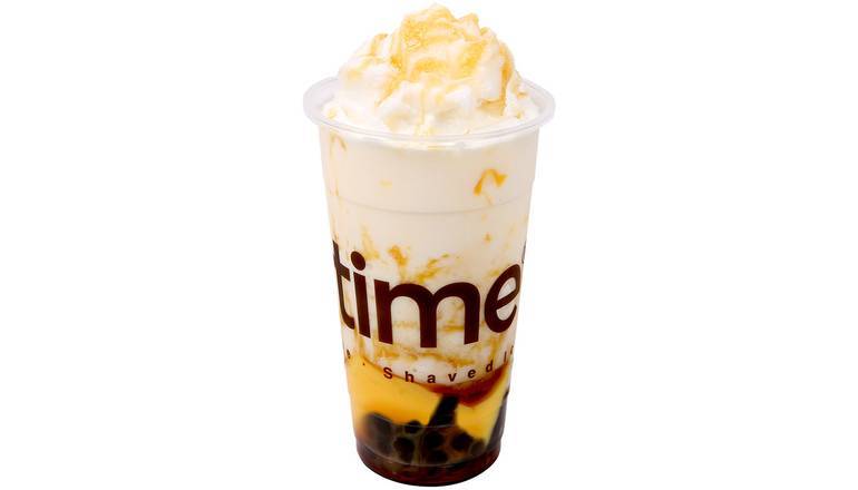 Order #4 Frosty Milk with Caramel, Pudding & Honey Boba food online from Boba Time store, Santa Clarita on bringmethat.com