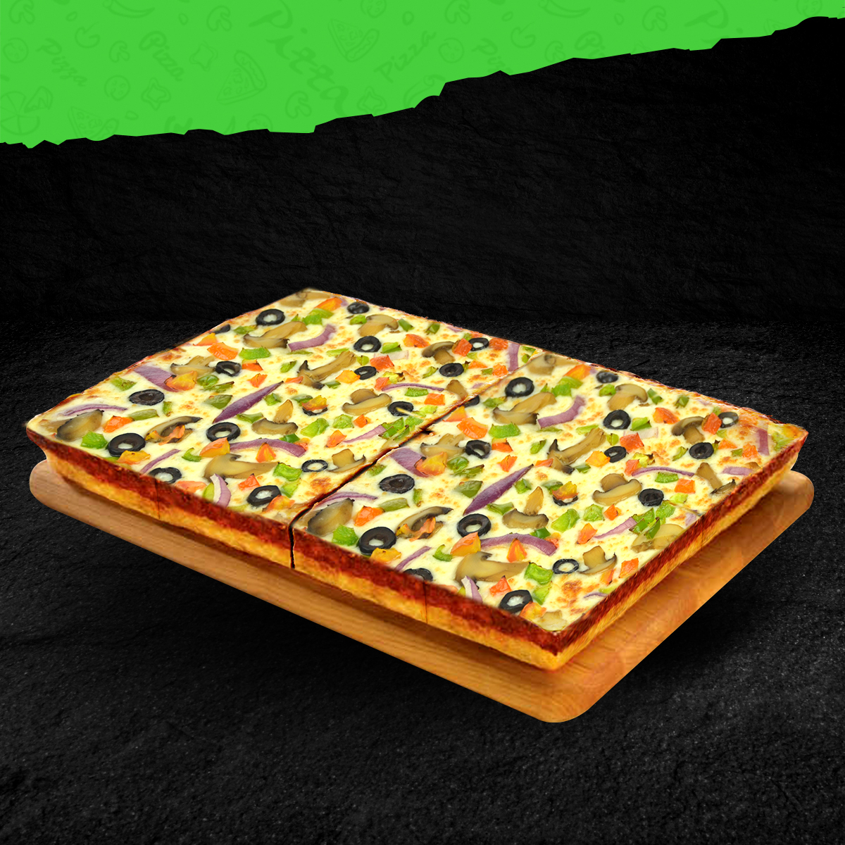 Order Deep Dish Veggie Pizza food online from Piara Pizza store, El Monte on bringmethat.com