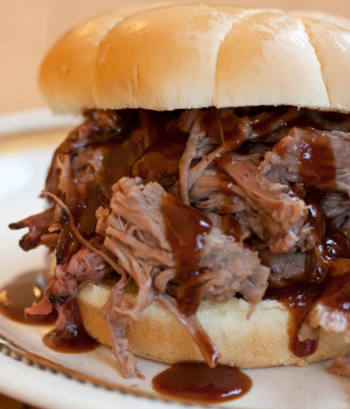 Order Pulled Pork Sandwich food online from Hickory River Bbq store, Urbana on bringmethat.com