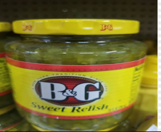 Order B and G Sweet Relish (10 oz) food online from W Z Food Market store, Roosevelt on bringmethat.com