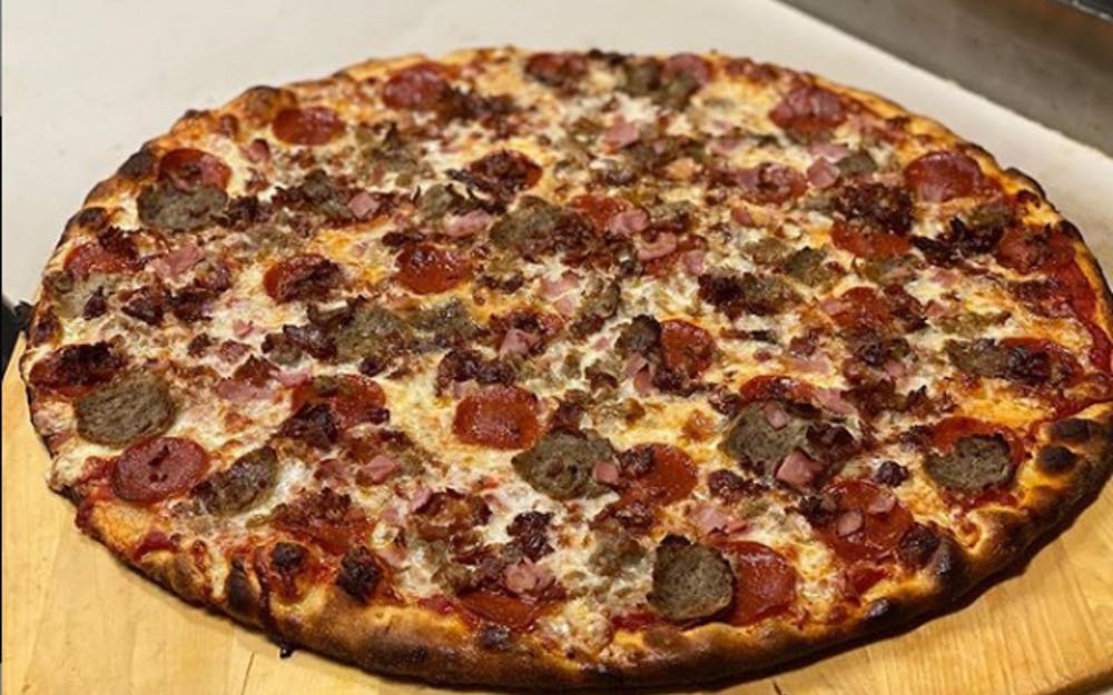 Order 29. Five Meat Special Pizza - Small 12" (8 Slices) food online from Hometown Pizza store, Litchfield on bringmethat.com