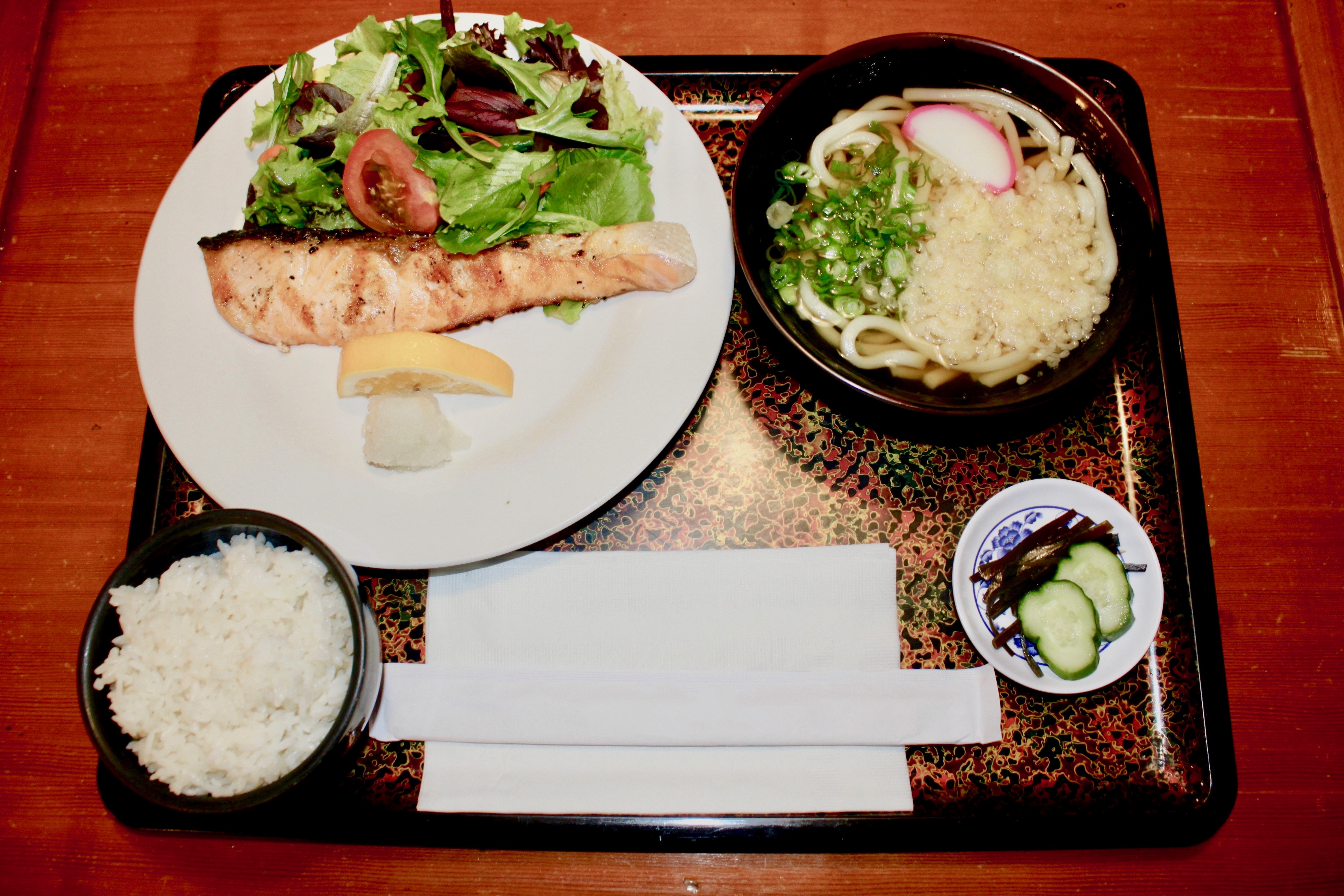 Order Salmon Set food online from Kotohira Restaurant store, Gardena on bringmethat.com