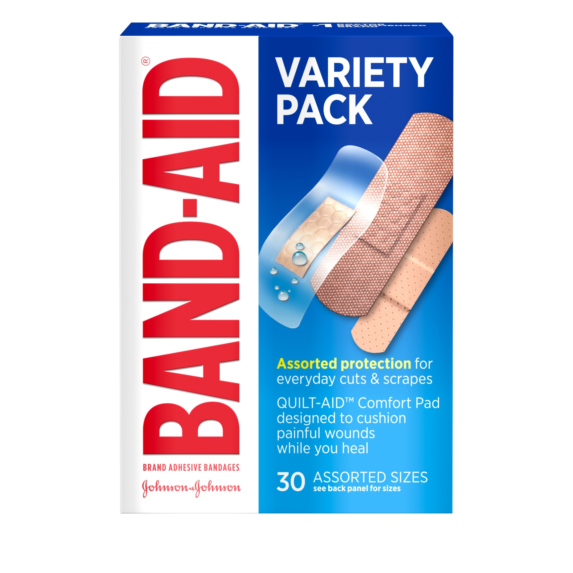 Order Band-Aid Brand Adhesive Bandage Family Variety Pack, Assorted Sizes - 30 ct food online from Rite Aid store, Cathedral City on bringmethat.com