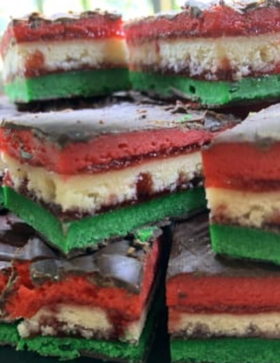 Order 1 lb Rainbow Cookies food online from Astoria Bakery & Cafe store, New York on bringmethat.com