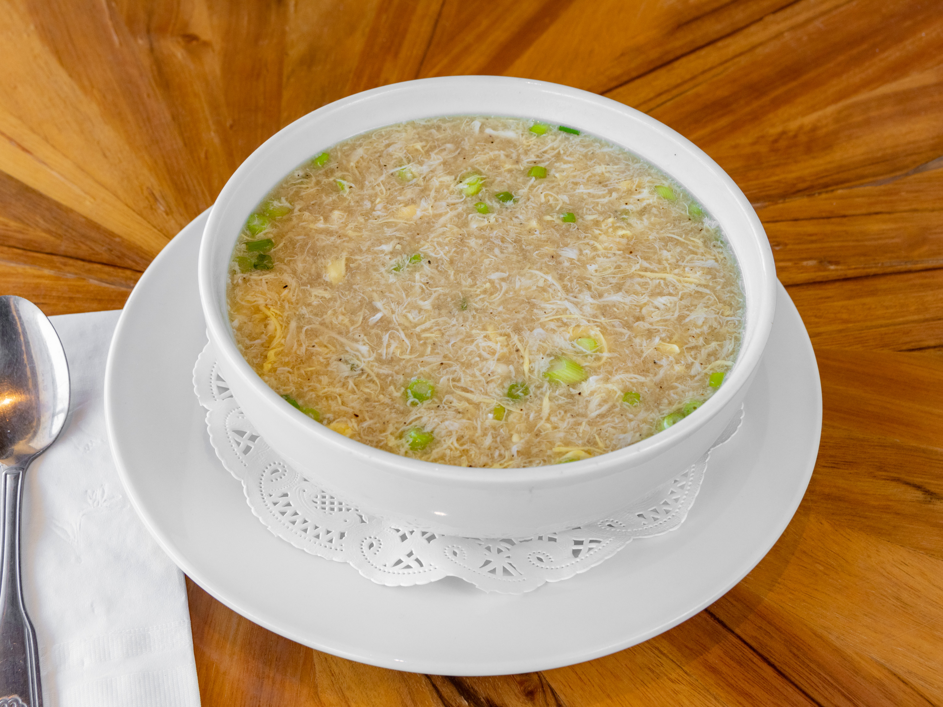Order Egg Drop Soup food online from Peppers Thai store, Palm Springs on bringmethat.com