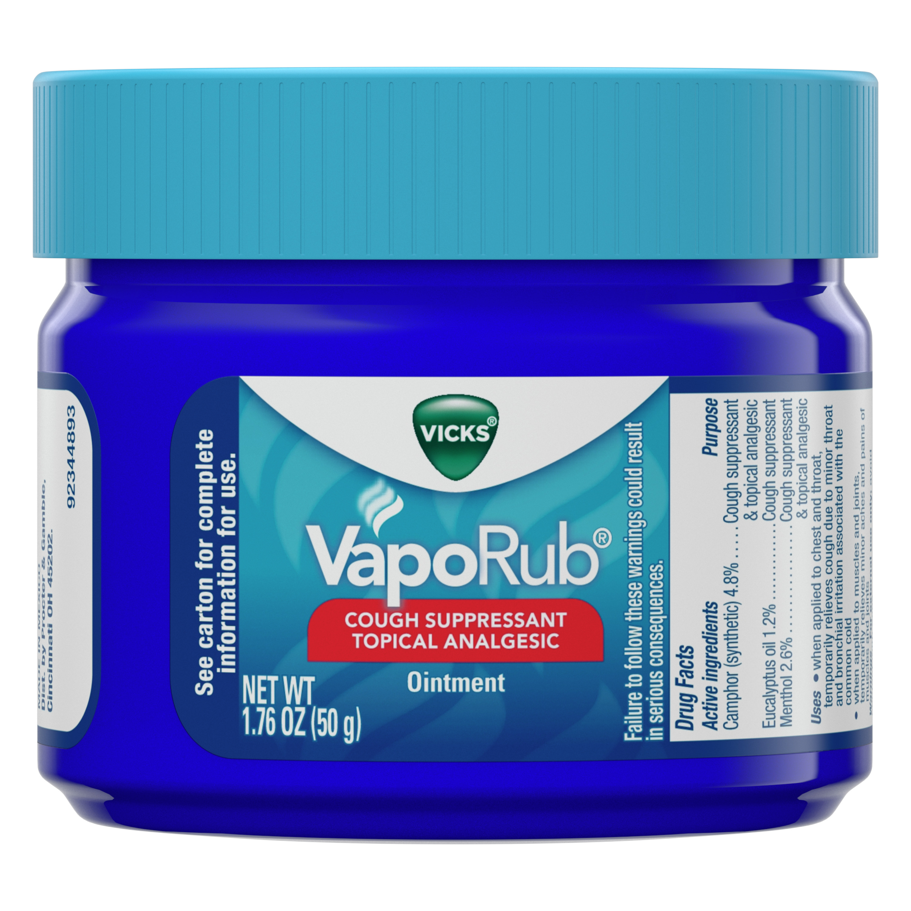 Order Vicks VapoRub Cough Suppressant - Original, 1.76 oz food online from Rite Aid store, SUFFOLK on bringmethat.com