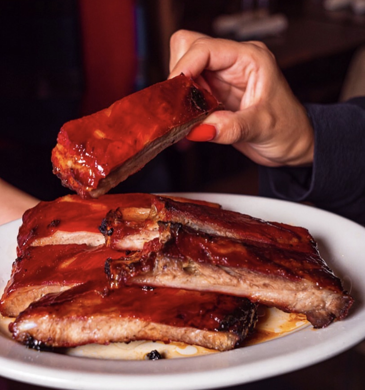 Order 34. BBQ Spare Ribs food online from Pig Heaven store, New York on bringmethat.com