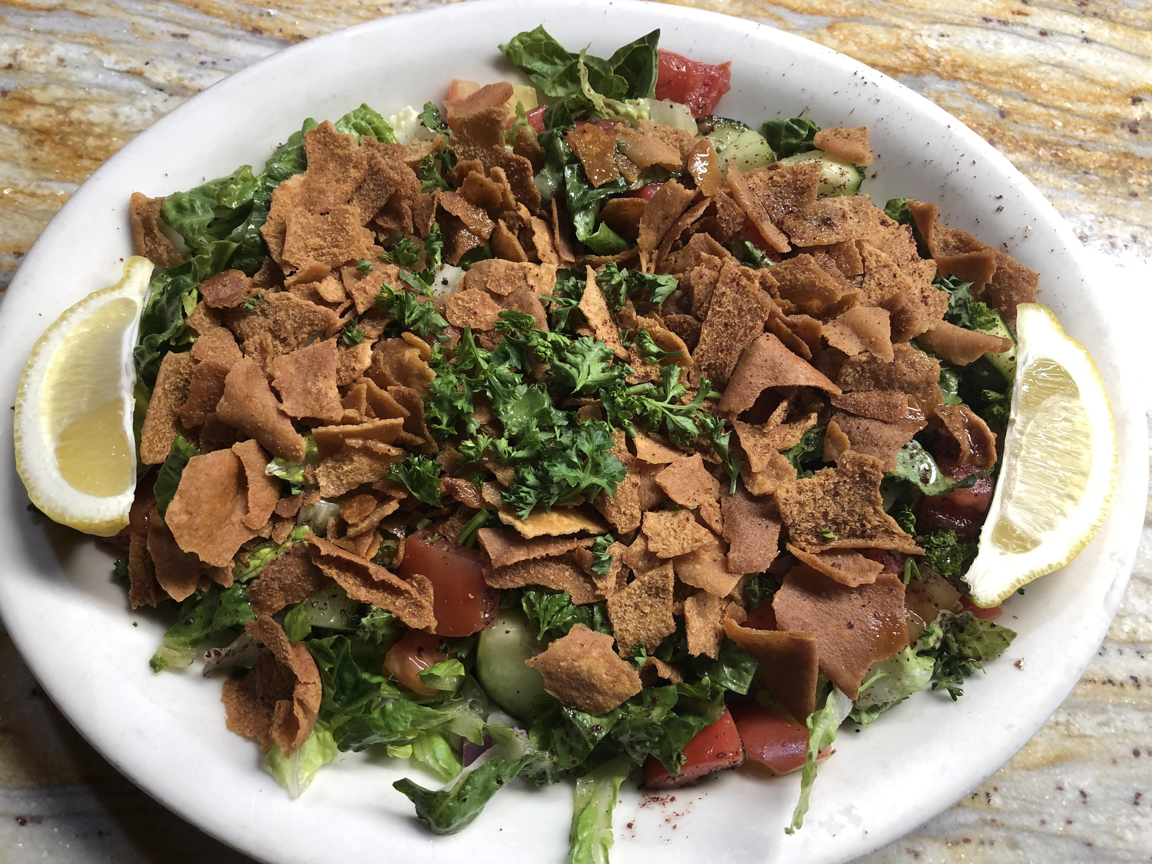 Order Fatoush Salad food online from Gyro House store, Beaverton on bringmethat.com