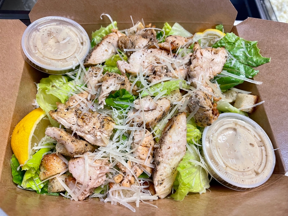 Order CAESAR SALAD food online from Bitcoin Pizza store, Seattle on bringmethat.com