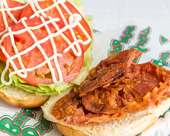 Order BLT Sandwich food online from Beggars Pizza store, Blue Island on bringmethat.com