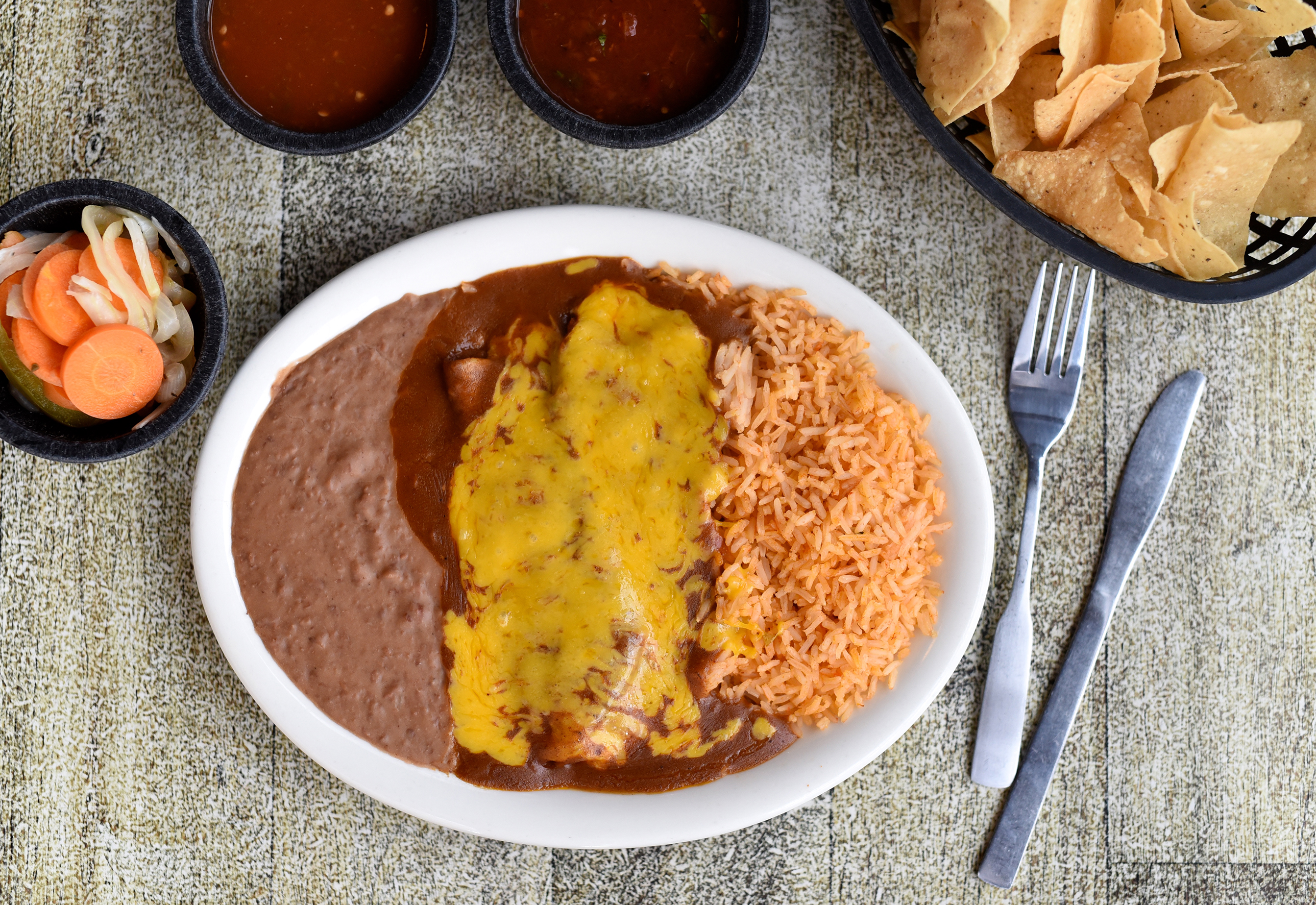 Order Enchilada Dinner food online from Molina Cantina store, Houston on bringmethat.com