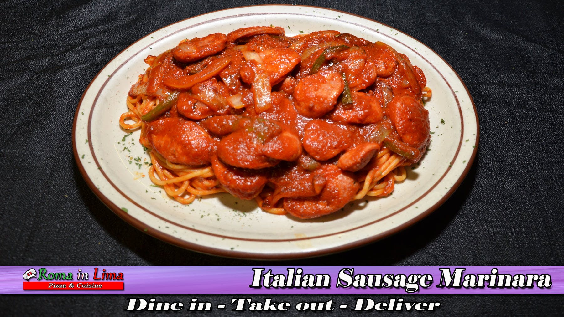 Order Italian Sausage Marinara - Pasta food online from Roma In Lima Pizza & Cuisine store, Immokalee on bringmethat.com
