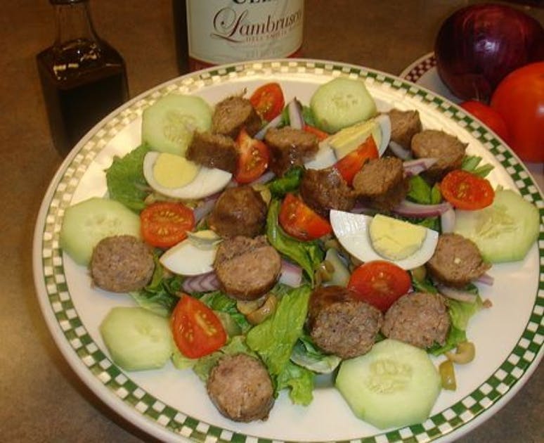 Order Sicilian Salad - Salad food online from Pino's on Main Pizza store, Rockford on bringmethat.com