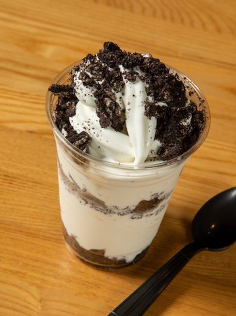 Order 12 Ounce Cup Vanilla Soft Serve Ice Cream food online from Burgerim store, Riverside on bringmethat.com