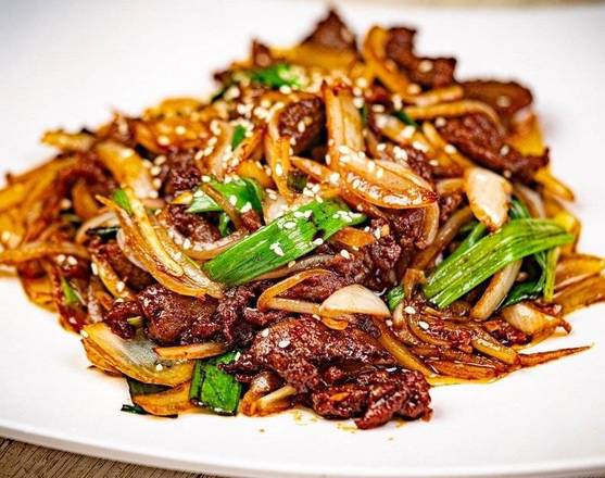 Order E22) Fried Spicy Cumin Lamb food online from Kungfu Noodle store, El Paso on bringmethat.com