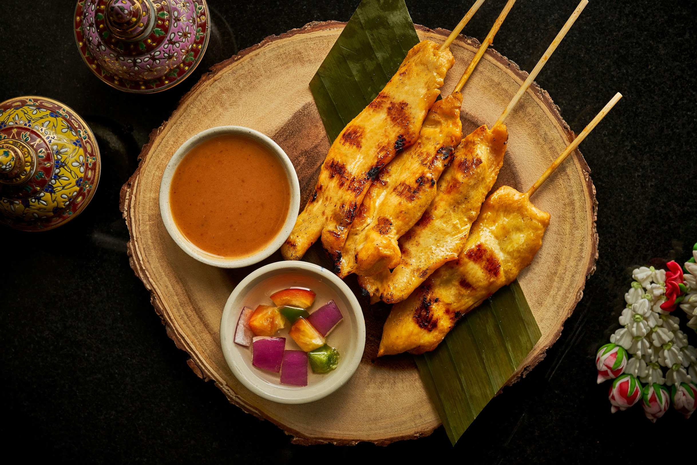 Order Chicken Satay food online from Valla Table store, New York on bringmethat.com