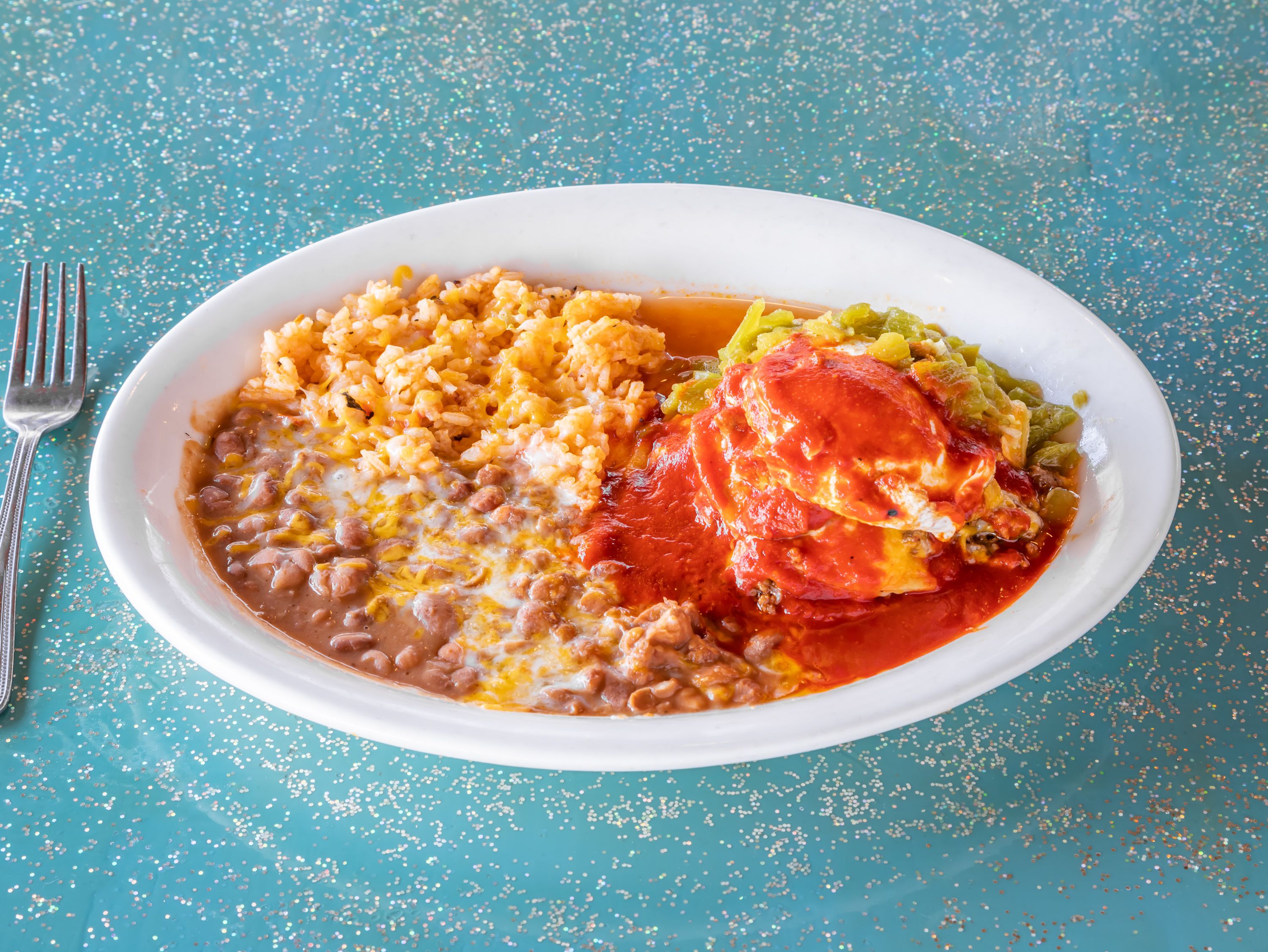 Order 5. Lupe's Enchilada Plate food online from Frank and Lupes Old Mexico store, Scottsdale on bringmethat.com