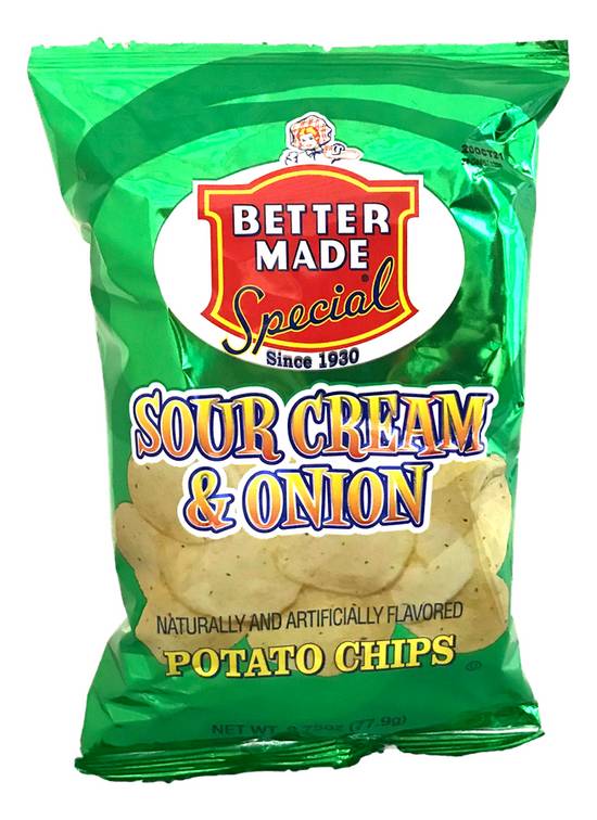 Order Better Made Sour Cream & Onion Chips food online from Deerings Market store, Traverse City on bringmethat.com