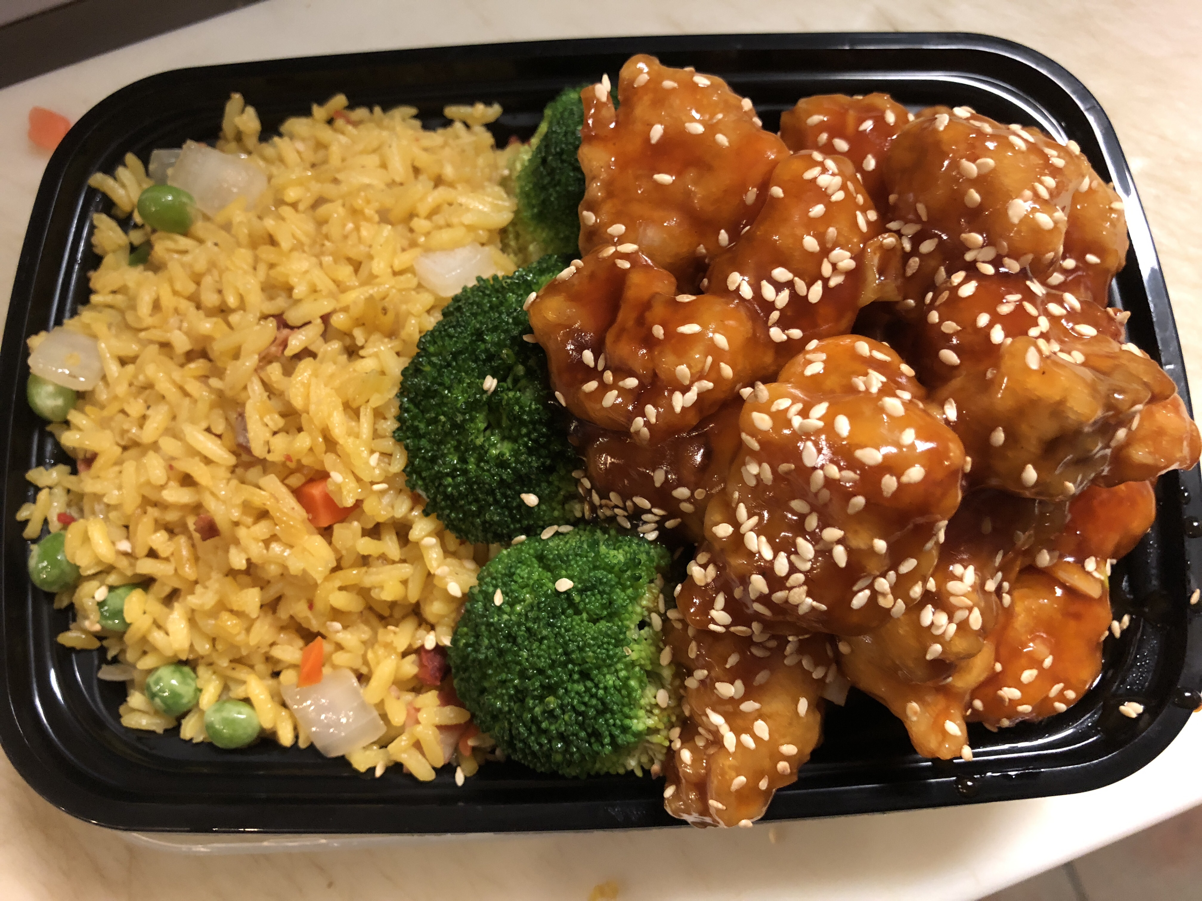 Order 7. Sesame Chicken Combination food online from China Joy Restaurant store, Jacksonville on bringmethat.com