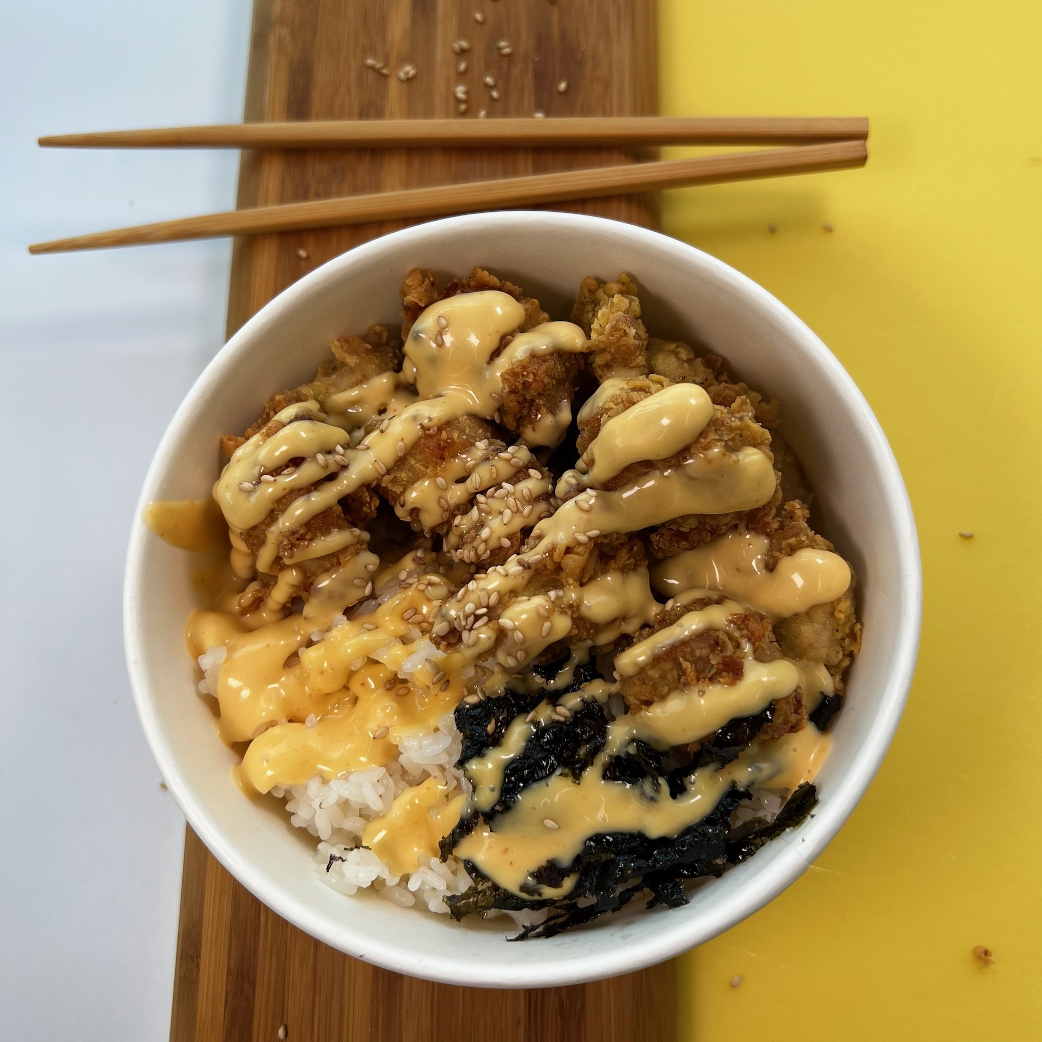 Order KUPBOP (Korean Rice Bowl with Chicken) food online from Unicorndog store, Irving on bringmethat.com