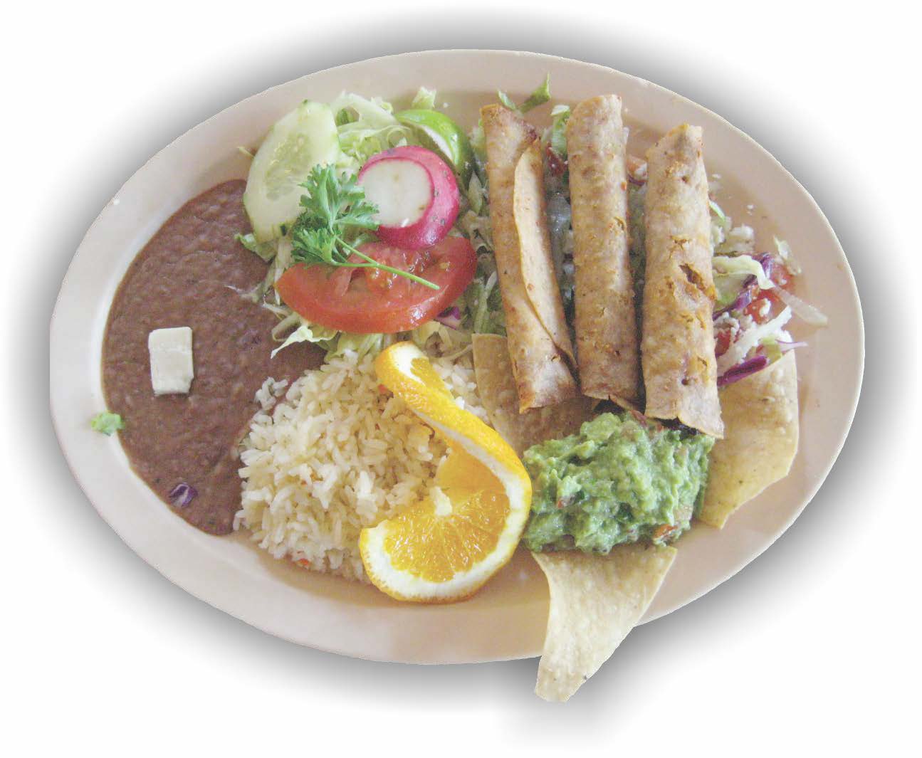 Order Taquitos Dorados de Carne Plato food online from Playa Las Tunas store, Los Angeles on bringmethat.com