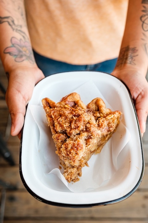 Order Salted Caramel Apple Crumble Slice food online from Pop Pie Co. store, San Diego on bringmethat.com
