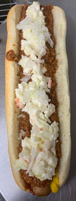 Order Hot Dog - 1 Piece food online from Monty's Pizza store, Chesapeake on bringmethat.com