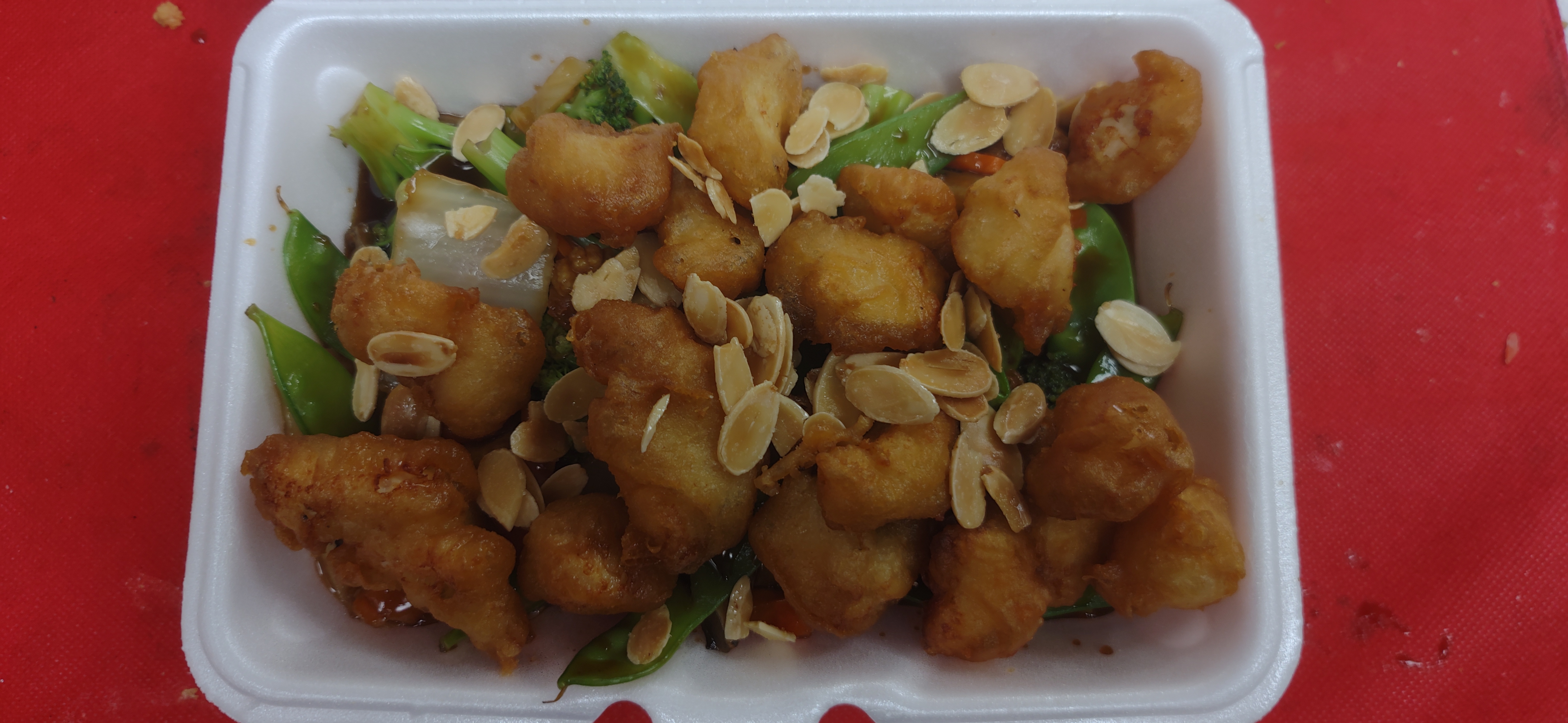 Order 69A. Almond Boneless Chicken  food online from China Wok store, Lima on bringmethat.com
