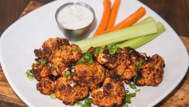 Order Charred Buffalo Cauliflower Starter food online from Greenleaf Kitchen And Cocktails store, Costa Mesa on bringmethat.com