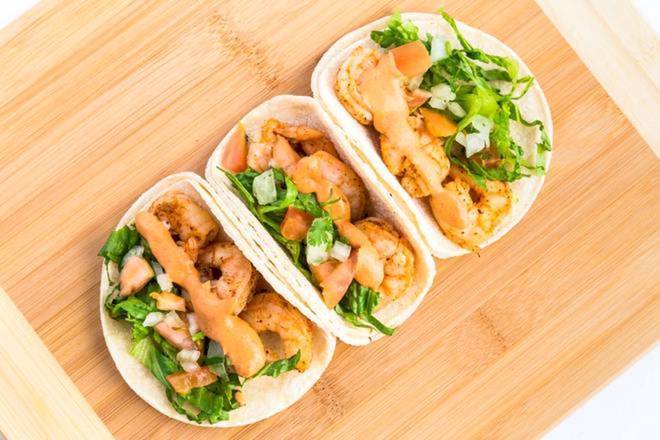 Order Grilled Shrimp Taco food online from Los Tacos store, Bakersfield on bringmethat.com