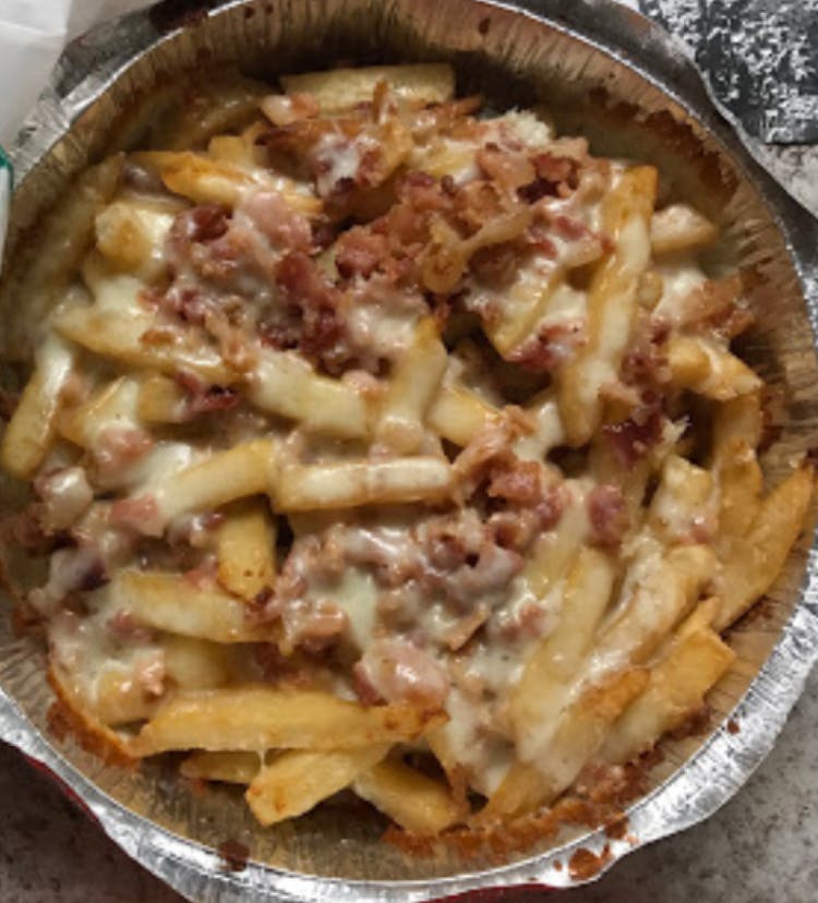 Order Bacon Cheese Fries - Appetizer food online from Roma Pizza store, Virginia Beach on bringmethat.com