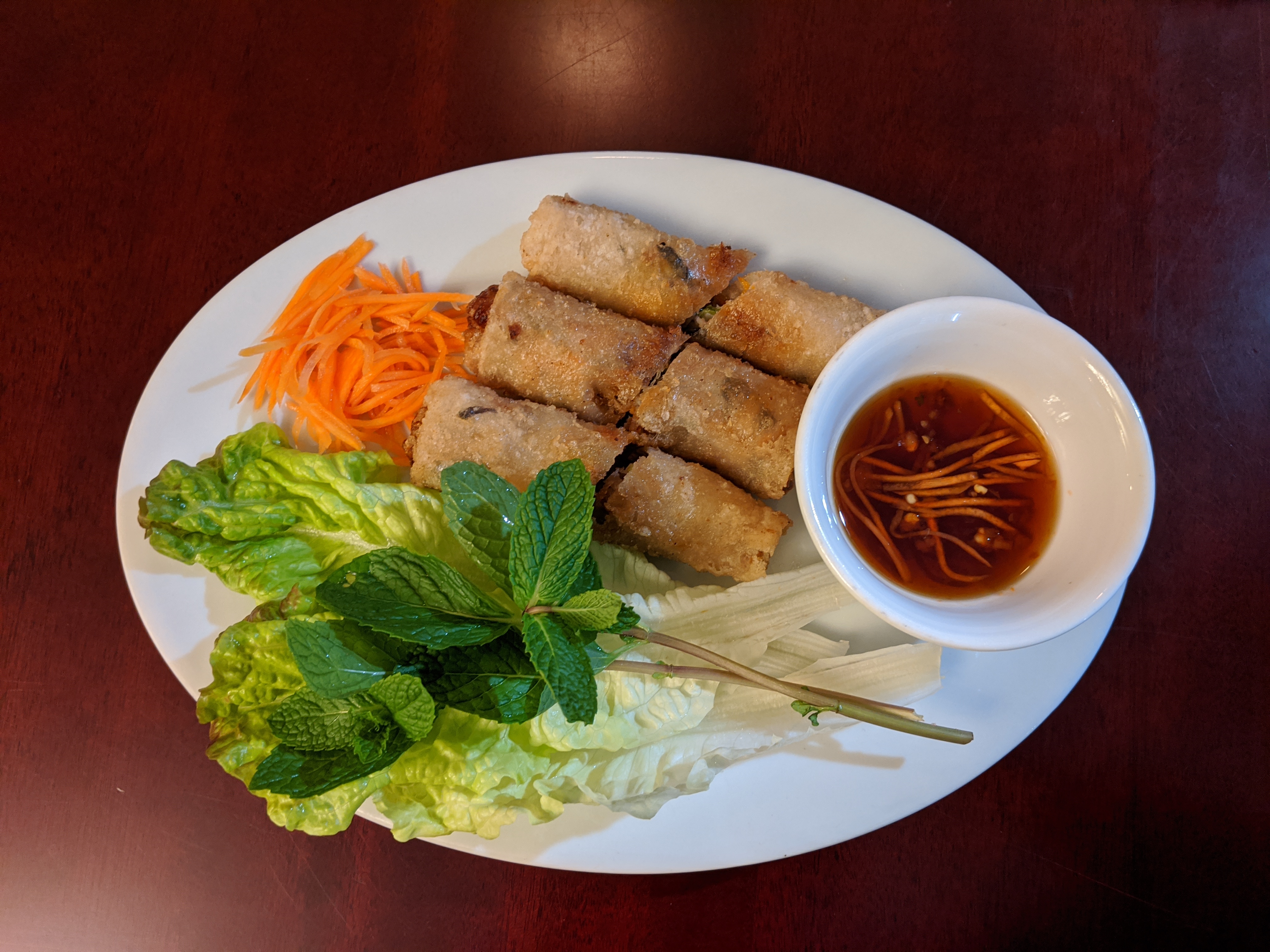 Order R1. Vegetarian Fried Egg Rolls (Imperial Rolls) food online from Bac Lieu Restaurant store, San Francisco on bringmethat.com