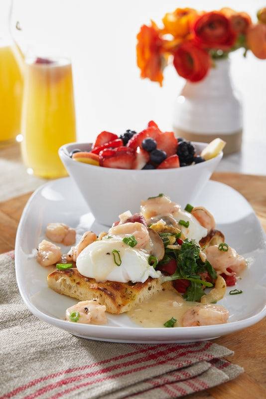 Order Skinny Shrimp Benedict food online from Another Broken Egg store, North Canton on bringmethat.com