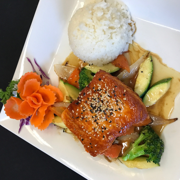 Order 2. Teriyaki Salmon food online from Sakura Asian Fusion store, Kissimmee on bringmethat.com