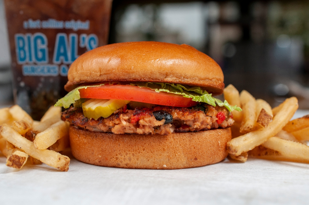 Order Veggie Burger Combo food online from Big Al Burgers & Dogs store, Fort Collins on bringmethat.com