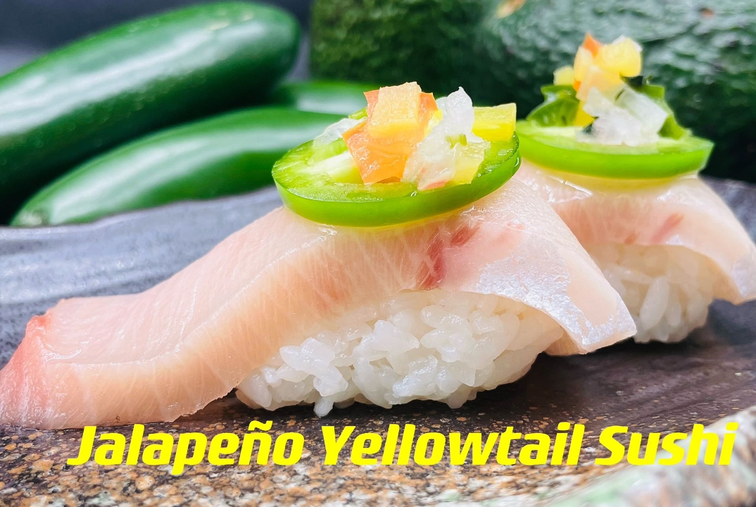 Order M2 Jalapeno Yellowtail Sushi food online from Sushi Too store, Pittsburgh on bringmethat.com