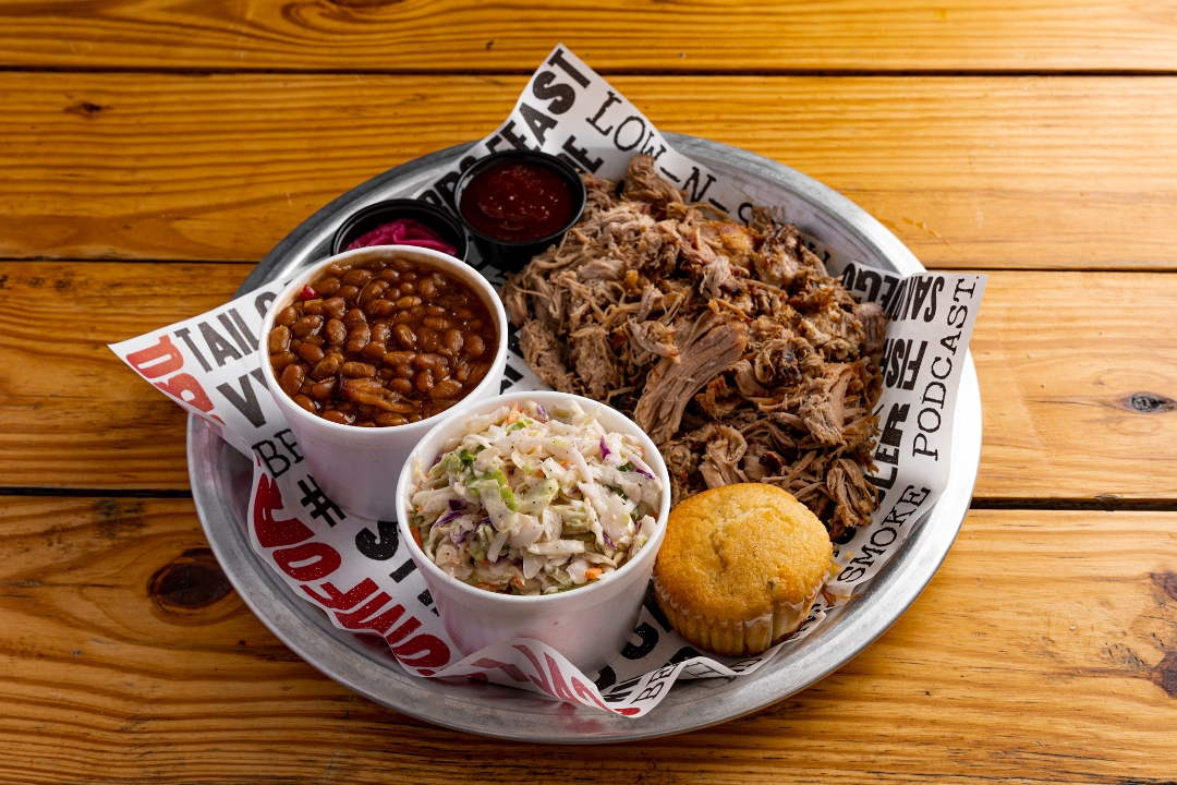 Order Pulled Pork Plate food online from Cali Comfort BBQ Restaurant & Sports Bar store, Spring Valley on bringmethat.com