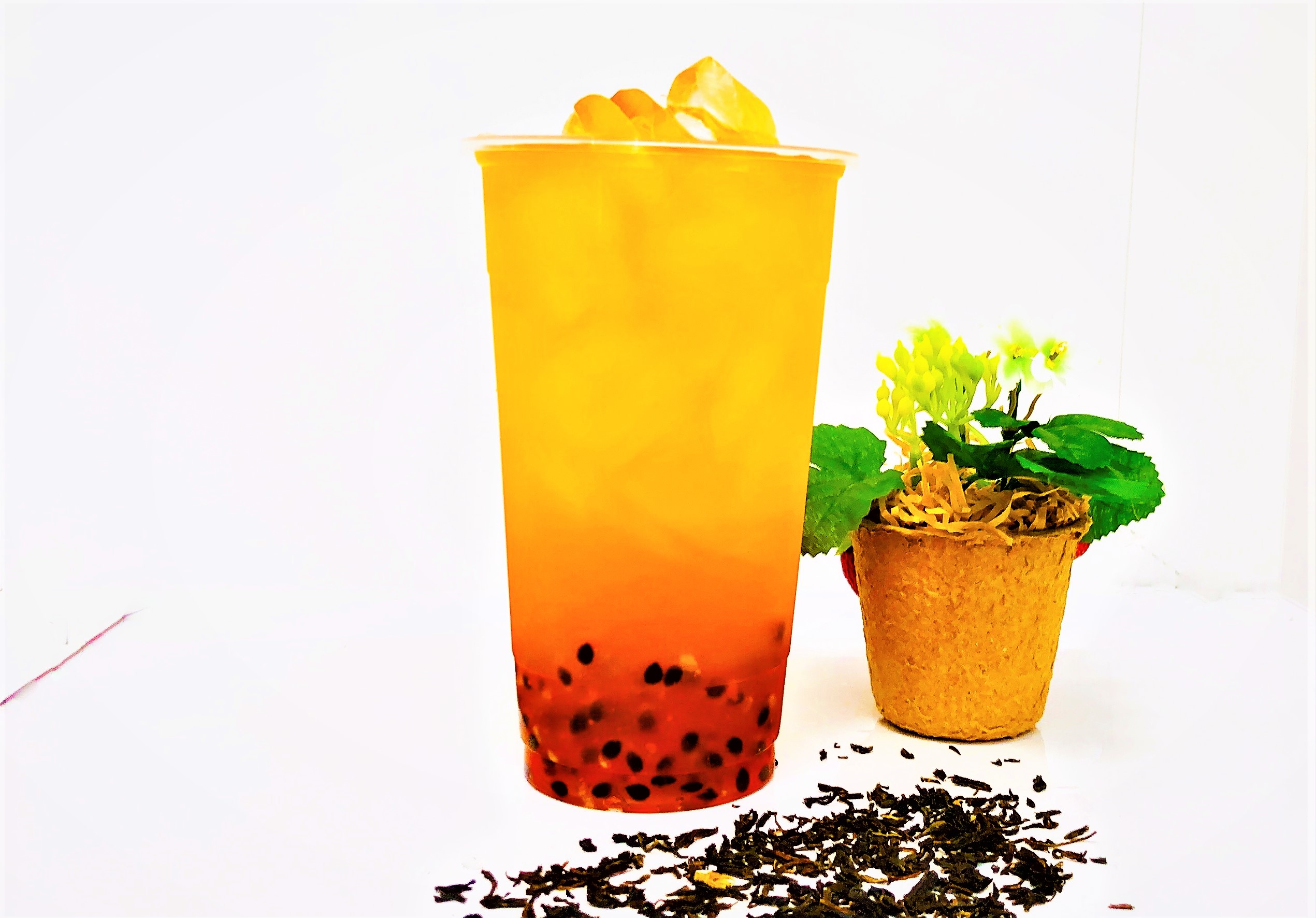 Order Passion Fruit Tea Special food online from St Boba N Donuts store, Burbank on bringmethat.com