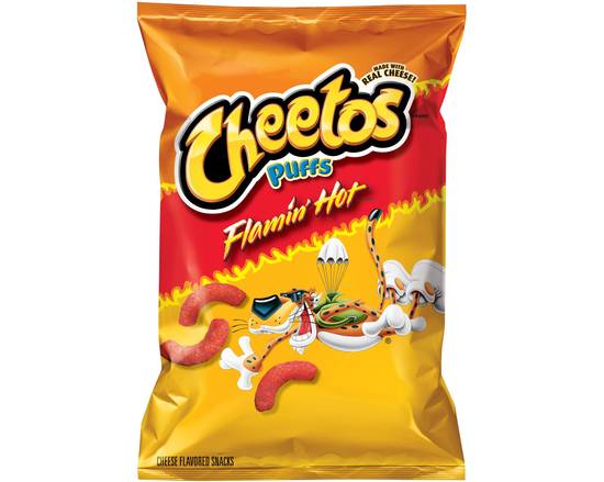 Order Cheetos Puffs Flaming Hot 3 oz  food online from Pit Stop Liquor Mart store, El Monte on bringmethat.com