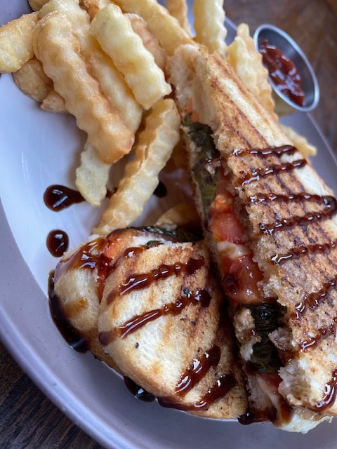 Order Caprese Panini - Half food online from Ithaca Ghost Kitchen store, Ithaca on bringmethat.com