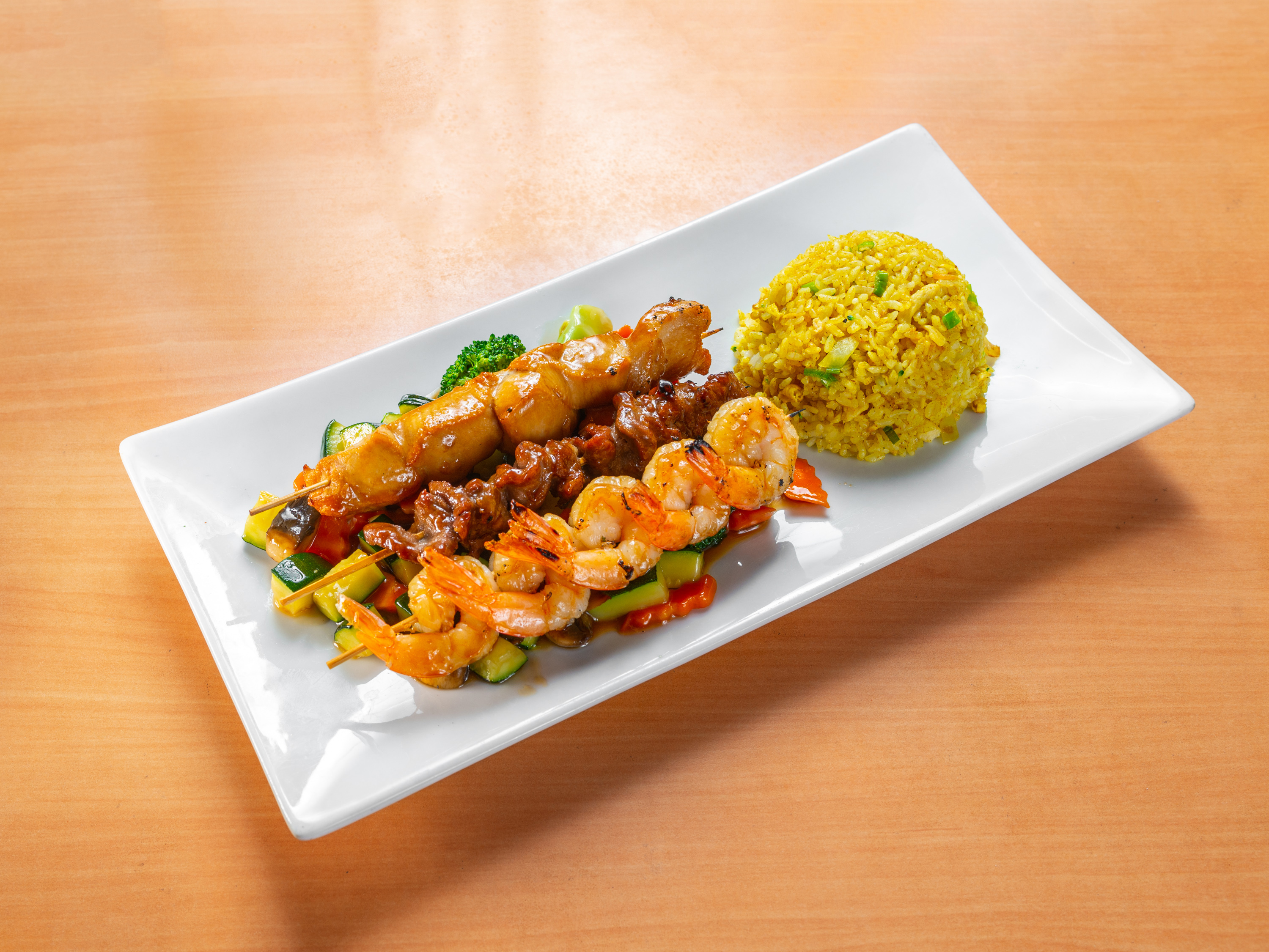 Order Grilled Satay Trio food online from Blue Pacific Sushi Grill store, Lancaster on bringmethat.com