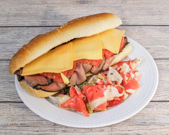 Order Roast Beef Sandwich food online from Top Deli store, Paterson on bringmethat.com