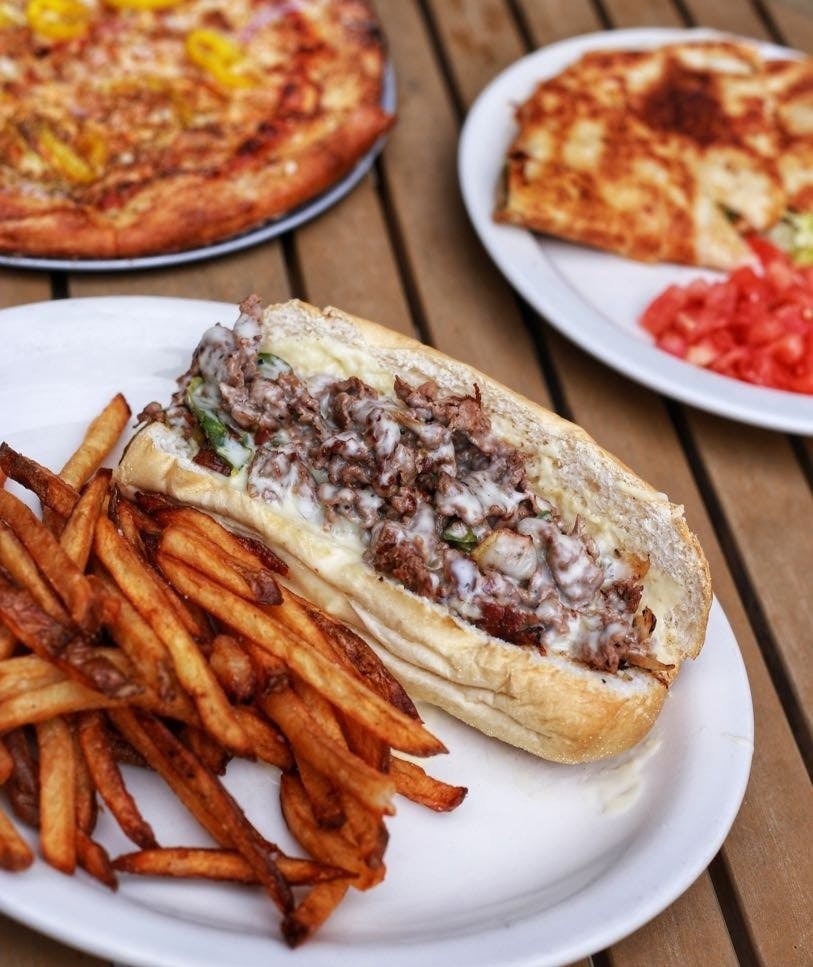 Order Steak & Cheese Sandwich - Sandwich food online from Chow Pizza Bar store, Raleigh on bringmethat.com