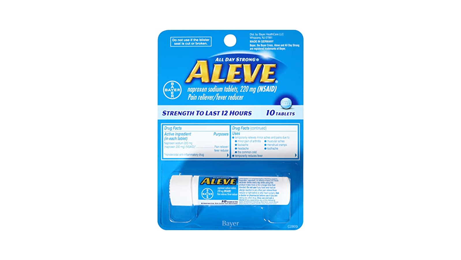 Order Aleve Tablets 10ct food online from Extramile store, San Bernardino on bringmethat.com